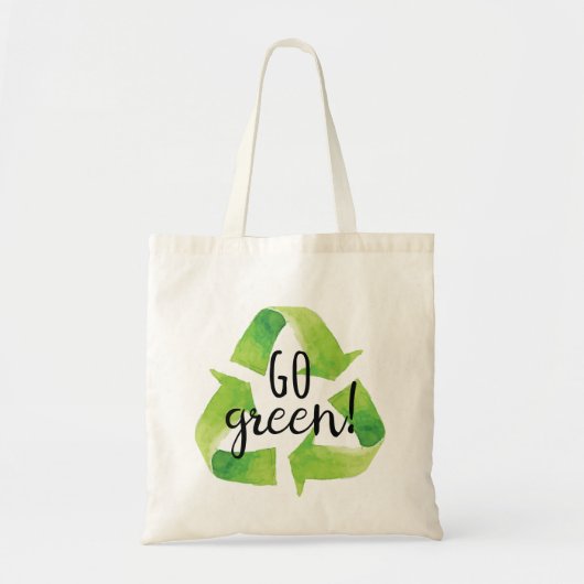 Go Green Recyclen Canvas tas (Voorkant)
