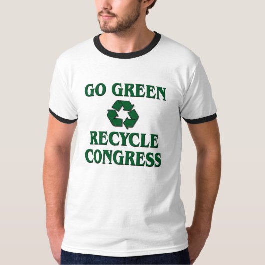 Go Green - Recyclen Congres T-shirt (Voorkant)