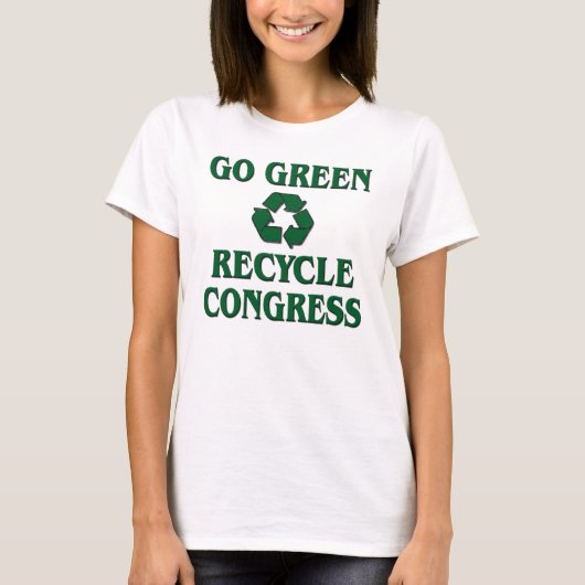 Go Green - Recyclen Congres T-shirt (Voorkant)