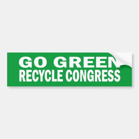 Go Green Recyclen Congress Sticker (Voorkant)