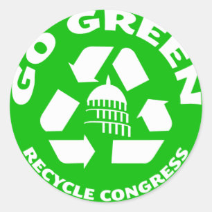 Go Green, Recyclen het Congres - Stickers