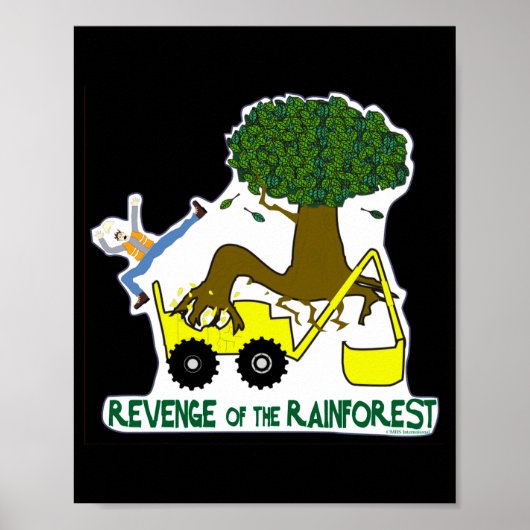 Go Green Reduce Reuse Recycle Rain Forest T Shirt Poster (Voorkant)