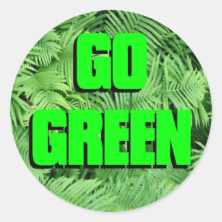 Go Green Ronde Sticker