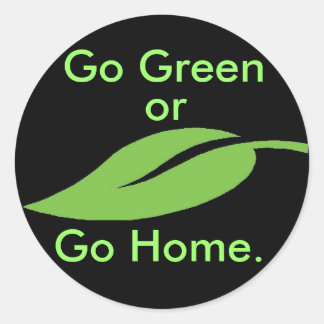 Go Green Ronde Sticker