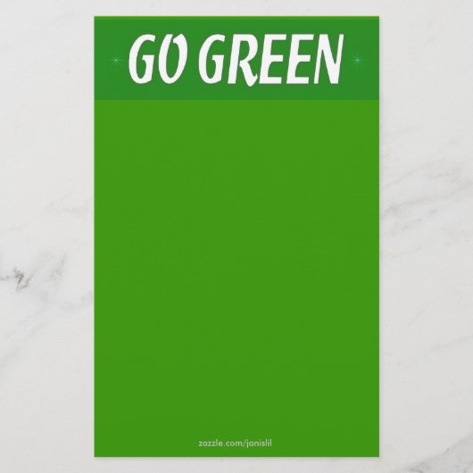 Go Green Station Briefpapier (Voorkant)