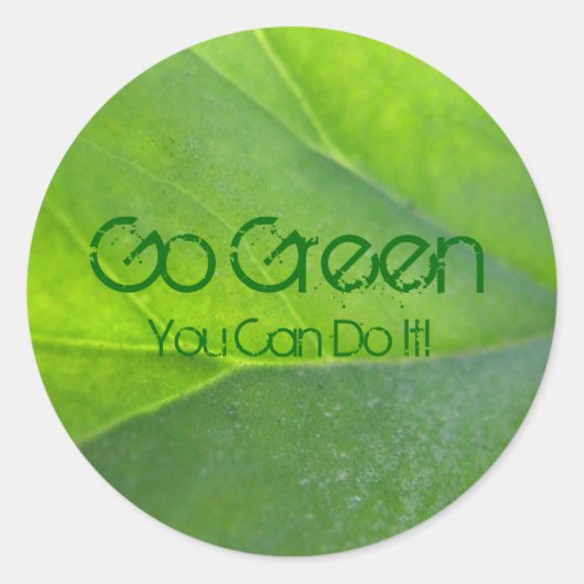 Go Green Stickers (Voorkant)