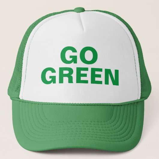 Go Green Trucker Hat Trucker Pet (Voorkant)