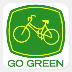 Go Green Vierkante Sticker