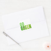 Go Green Vierkante Sticker (Envelop)