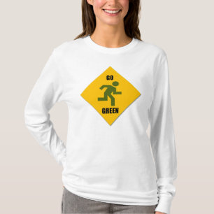 Go Green Voetgangersbord Dames Hoodie Shirt