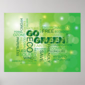 Go Green Word Cloud Poster (Voorkant)