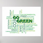 Go Green Word Cloud Poster (Voorkant)