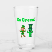 Go Groene Leprechaun & Alien Glas (Voorkant)