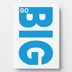 Go Grote Motivatie Quote Blauw Fotoplaat