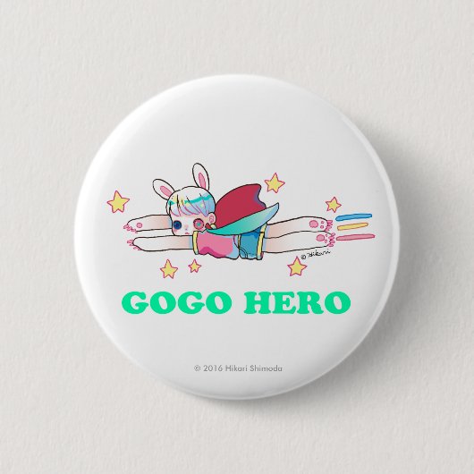 Go Hero Standard, 2¼-inch ronde Button (Voorkant)