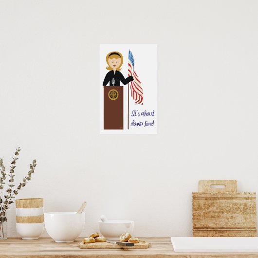 Go Hillary Poster (Keuken)