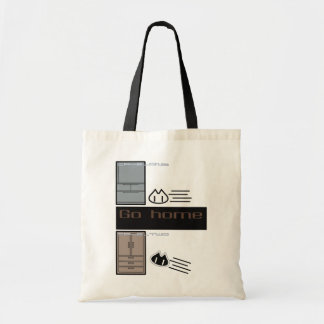 "GO HOME"tote bag Tote Bag