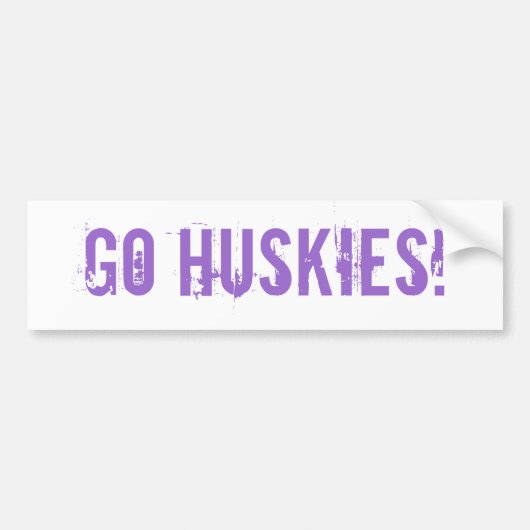 Go Huskies Bumpersticker (Voorkant)