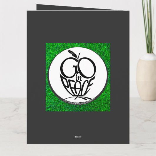 Go in Peace Fluits Playing...Folded Greeting Card Kaart (Achterkant)