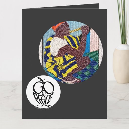 Go in Peace Fluits Playing...Folded Greeting Card Kaart (Voorkant)