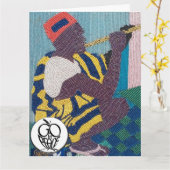 GO in PEACE FOLDED GREETING + Fluits Card Kaart (Gele Bloem)