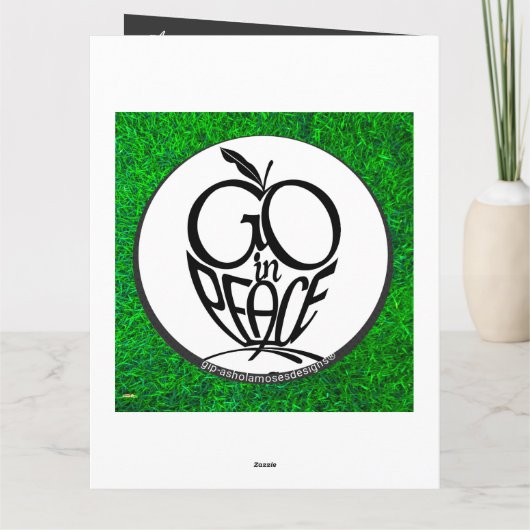 GO in PEACE FOLDED GREETING + Fluits Card Kaart (Achterkant)