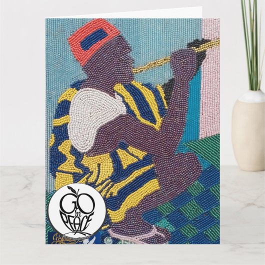 GO in PEACE FOLDED GREETING + Fluits Card Kaart (Voorkant)