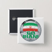Go Iran Vierkante Button 5,1 Cm (Voorkant /achterkant)