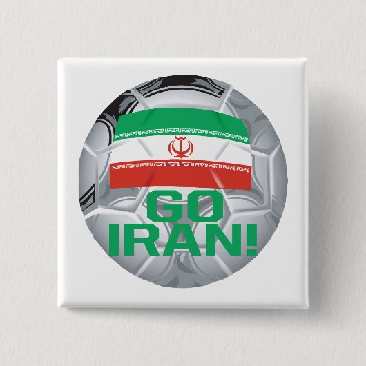 Go Iran Vierkante Button 5,1 Cm (Voorkant)