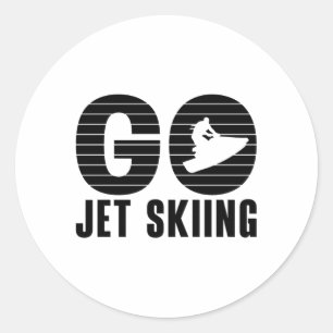 Go Jet Skiing Jet Ski Retro Jetski Jet Ski Rider Ronde Sticker