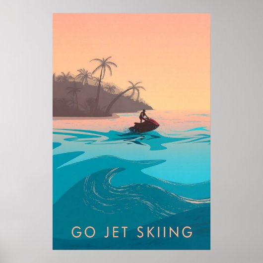 Go Jet Skiing Travel Poster (Voorkant)
