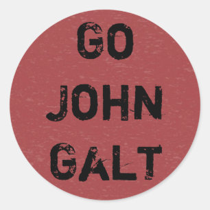Go John Galt Ronde Sticker