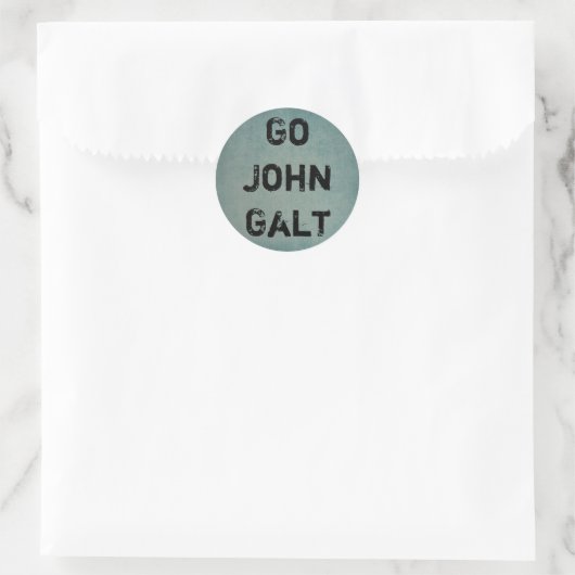 GO JOHN GALT RONDE STICKER (Tas)