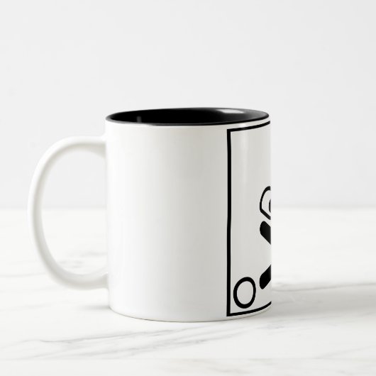 Go Kart-afbeelding Tweekleurige Koffiemok (Links)