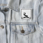 Go Kart-afbeelding Vierkante Button 5,1 Cm (In situ)