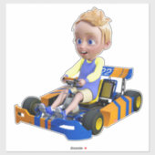 Go-Kart Boy Sticker (Vel)