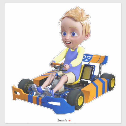 Go-Kart Boy Sticker (Vel)