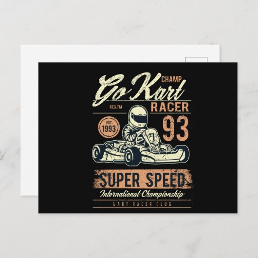 Go Kart Briefkaart (Voorkant / Achterkant)