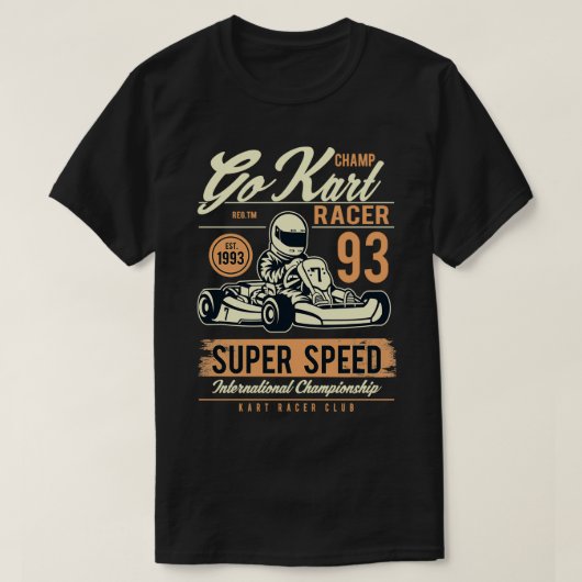 Go Kart Champ Racer Super Speed T-shirt (Design voorkant)