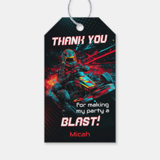 Go Kart Dank u Label, Racing Party gunst Cadeaulabel