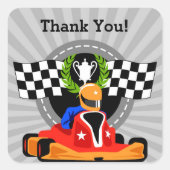Go Kart Dank u Sticker (Voorkant)