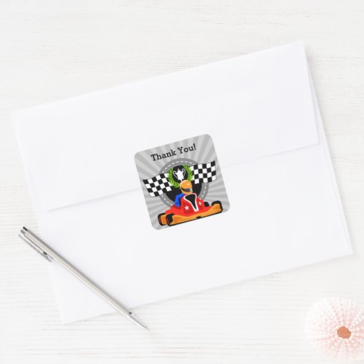 Go Kart Dank u Sticker (Envelop)
