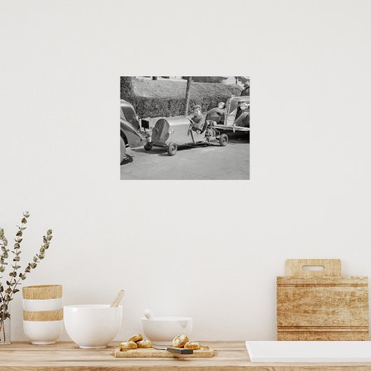 Go Kart Driver, 1937.  foto Poster (Keuken)
