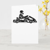 Go-kart Kart Racing Driver Karting Retro Gift Kaart (Gele Bloem)