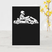 Go-kart Kart Racing Driver Karting Retro Gift Kaart (Gele Bloem)