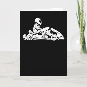 Go-kart Kart Racing Driver Karting Retro Gift Kaart