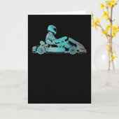 Go-kart Kart Racing Driver Karting Retro Gift Kaart (Gele Bloem)