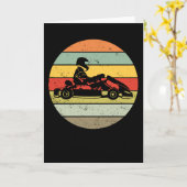 Go-kart Kart Racing Driver Karting Retro Gift Kaart (Gele Bloem)