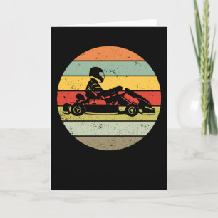 Go-kart Kart Racing Driver Karting Retro Gift Kaart