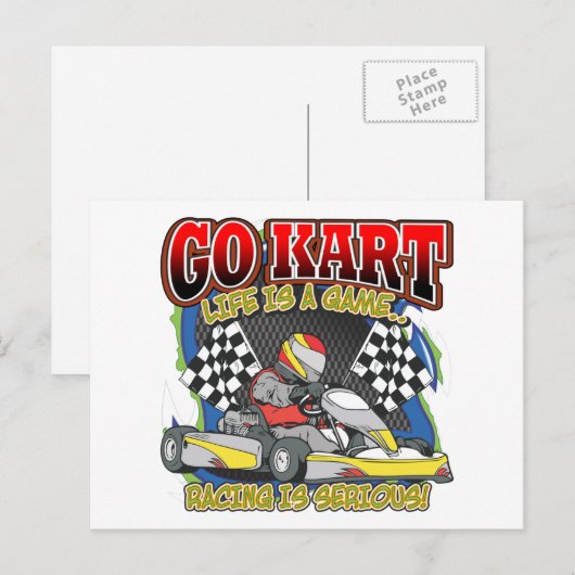 Go Kart Life Briefkaart (Voorkant / Achterkant)